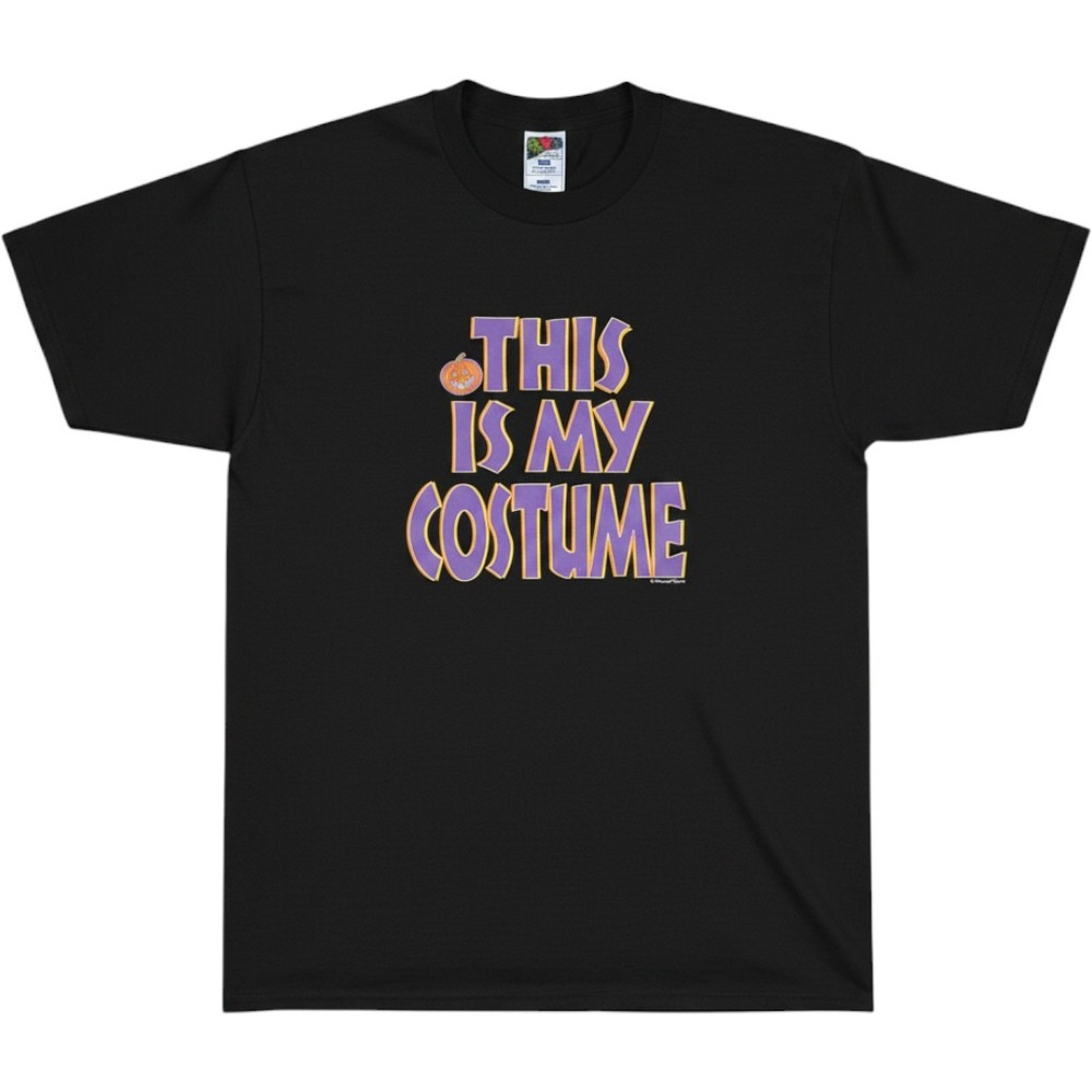 Fruit of the Loom T-Shirt Mens L Black This Is My Costume Halloween‎ Graphic Tee